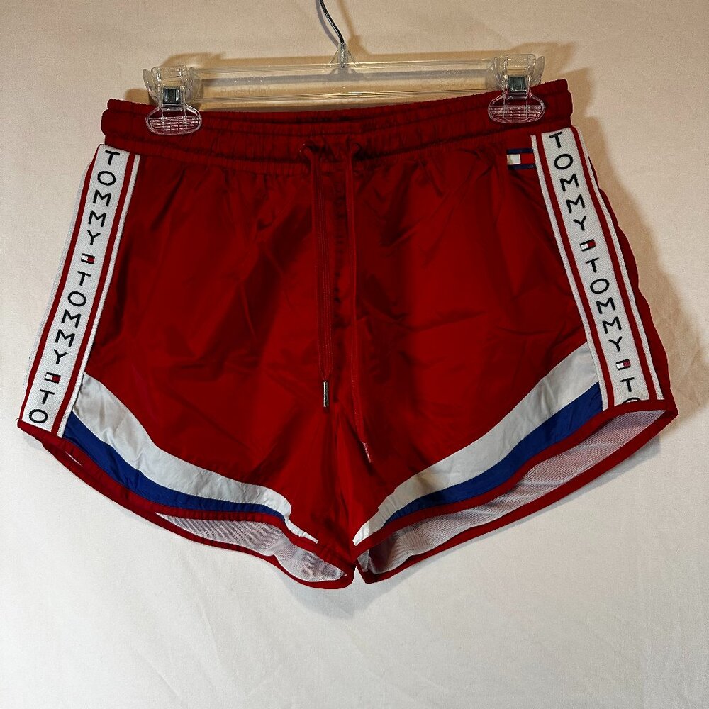 TOMMY HILFIGER Red Sport Colorblocked Shorts Women's Size S